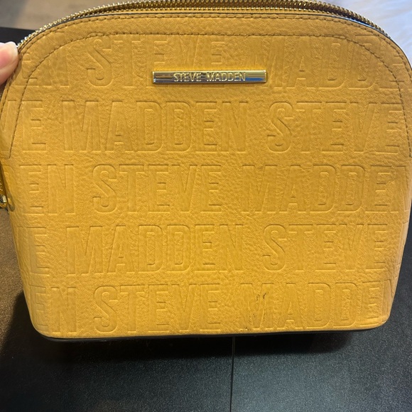 Steve Madden Handbags - Steve Madden Gold Embossed Cosmetic Bag